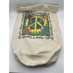 Vintage Let's Peace it Together Keith Haring Karen Perez Bag 93 Human-i-Tees